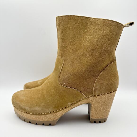 Aetrex Womens Scarlett Bootie EU 40 US 9-9.5M Brown Suede Shearling Lining NWOB - Picture 8 of 13